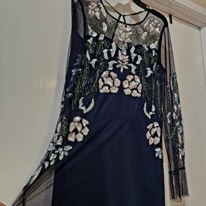 Frock and Frill Navy sequins midi dress size 12